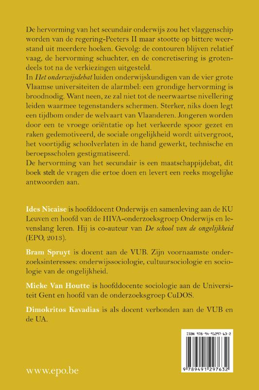 Achterkant van Het onderwijsdebat