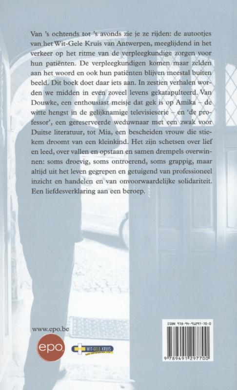 Achterkant van Verplegen over de drempel heen