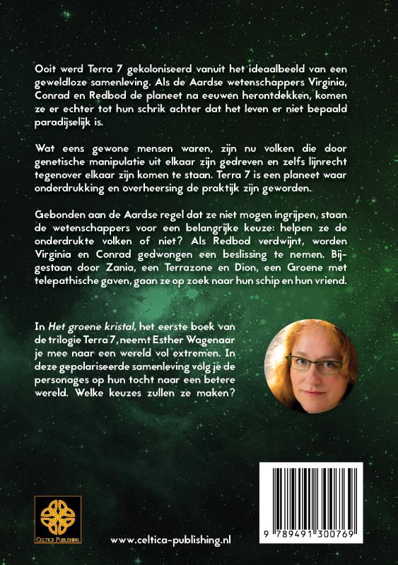 Achterkant van Het groene kristal