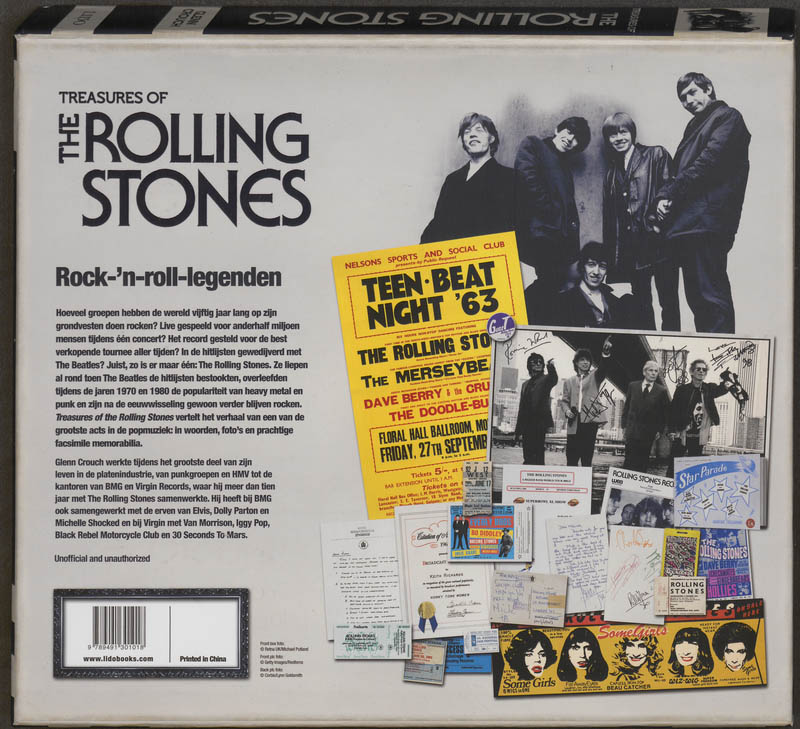 Achterkant van Treasures of the Rolling Stones