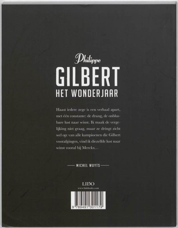 Achterkant van Philippe Gilbert