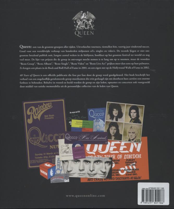 Achterkant van 40 years of Queen