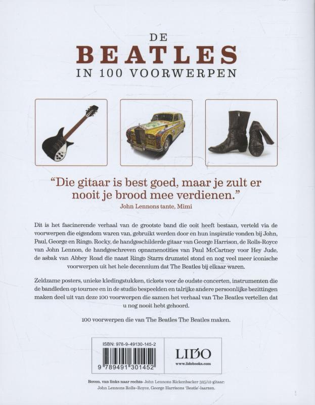 Achterkant van De Beatles in 100 voorwerpen