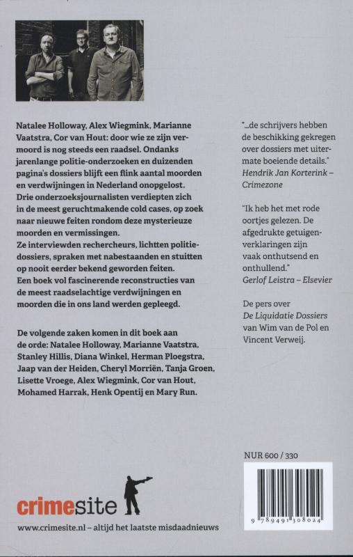 Achterkant van Cold cases