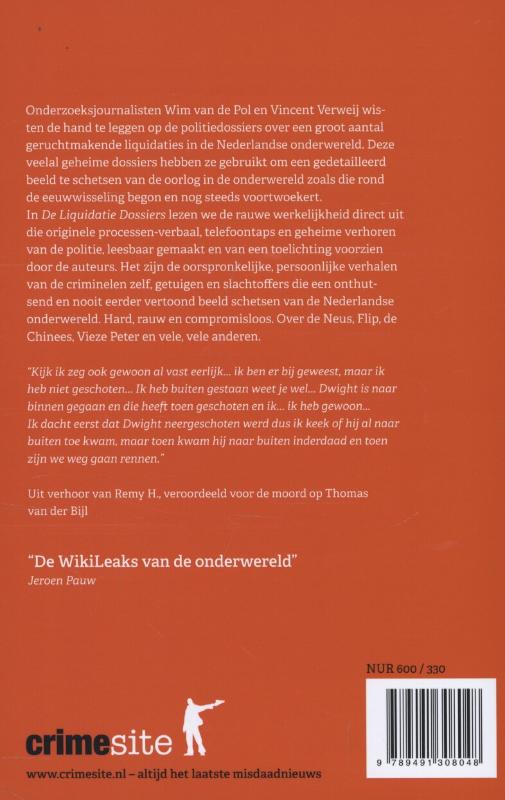 Achterkant van De liquidatie dossiers