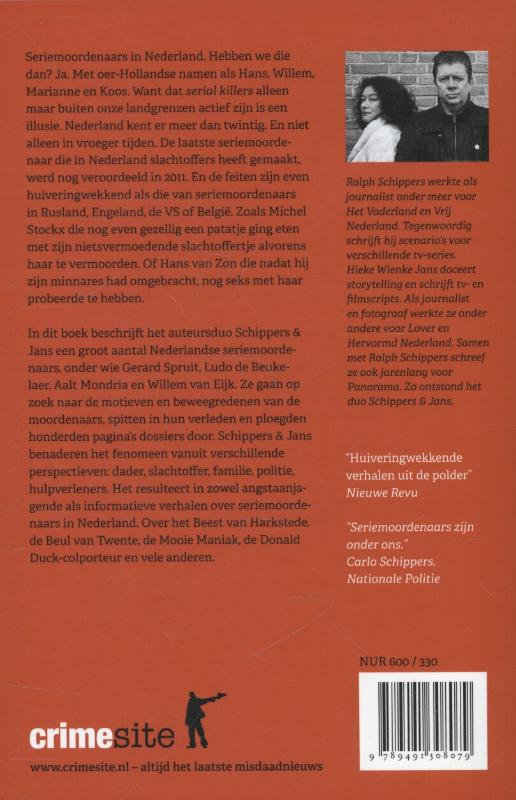 Achterkant van Seriemoordenaars in Nederland