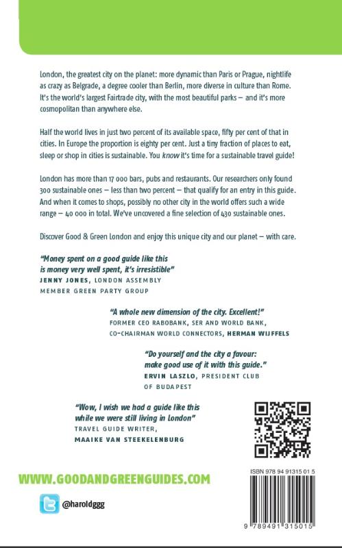 Achterkant van Good & Green Guides London