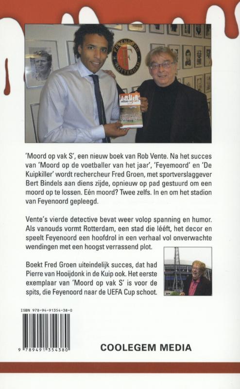 Achterkant van Moord op vak S
