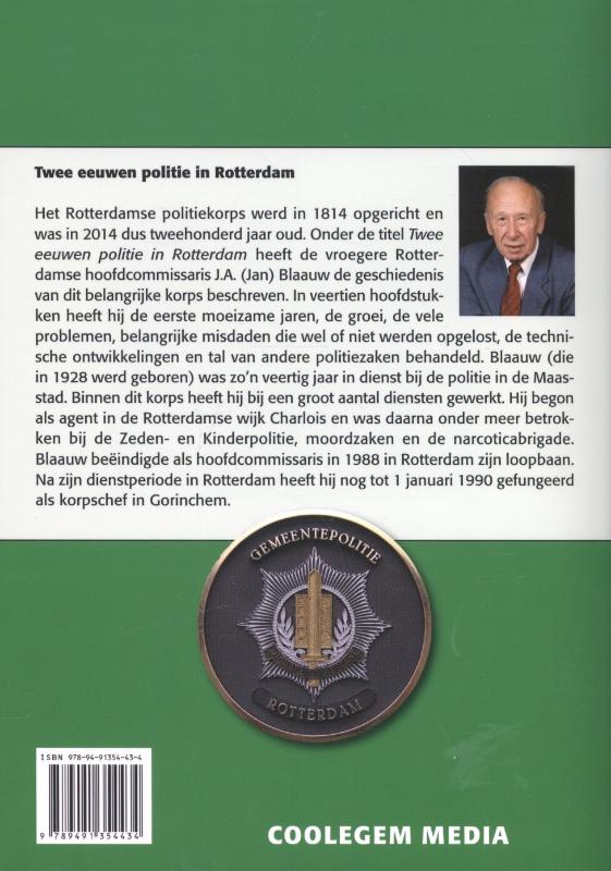 Achterkant van Twee eeuwen politie in Rotterdam