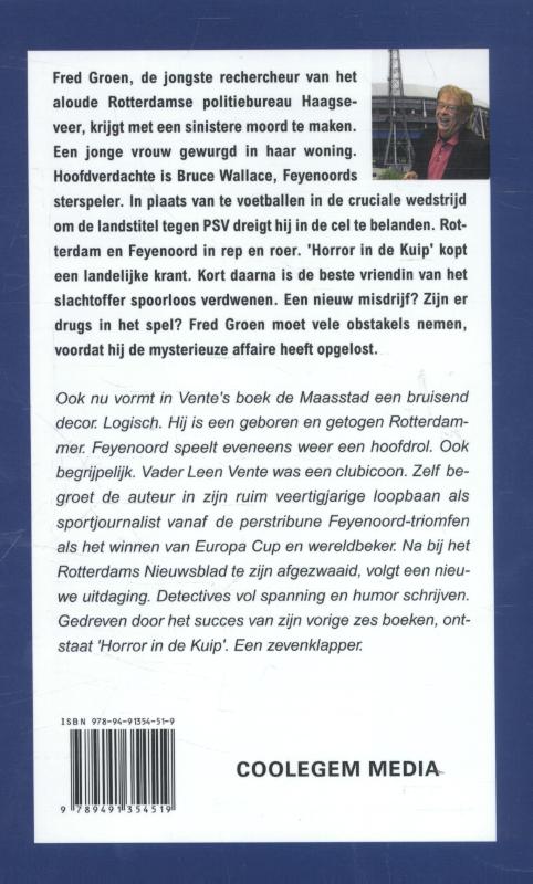Achterkant van Horror in de Kuip