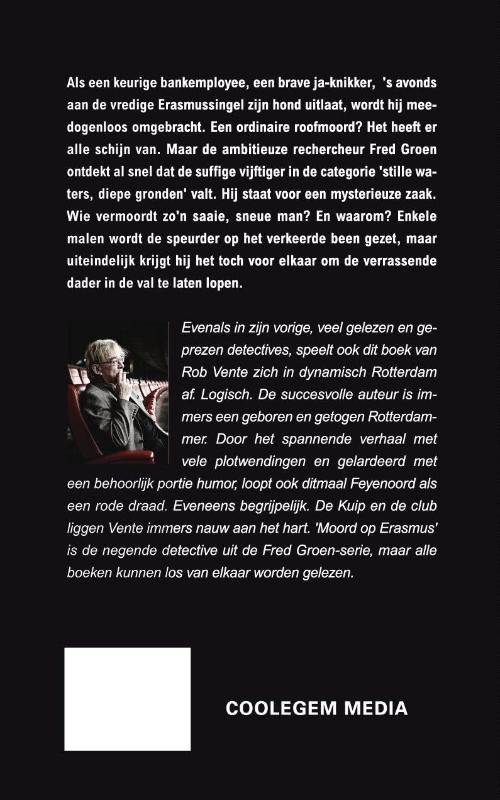 Achterkant van Moord op Erasmus