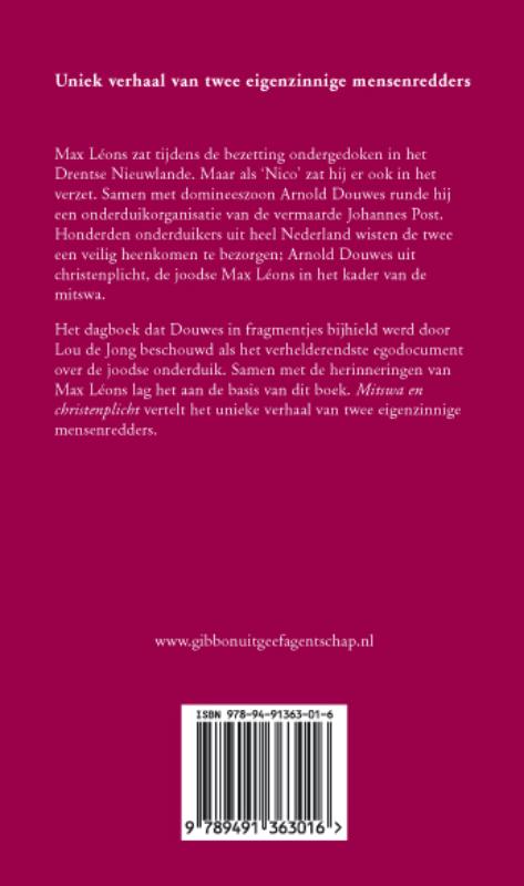 Achterkant van Mitswa en christenplicht