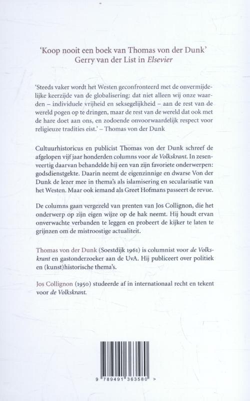 Achterkant van De uitgestelde ondergang van de wereld