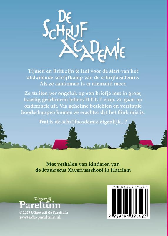 Achterkant van De schrijfacademie