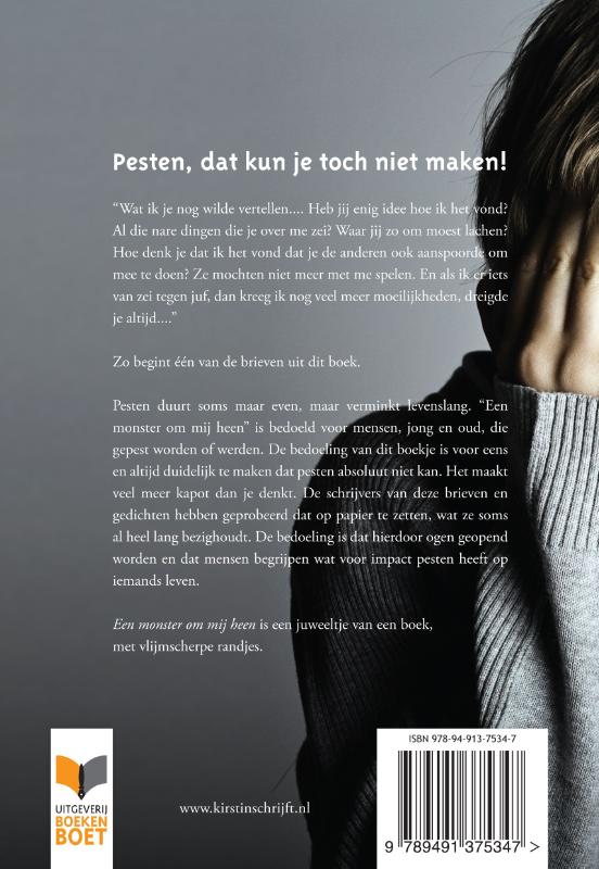 Achterkant van Een monster om mij heen