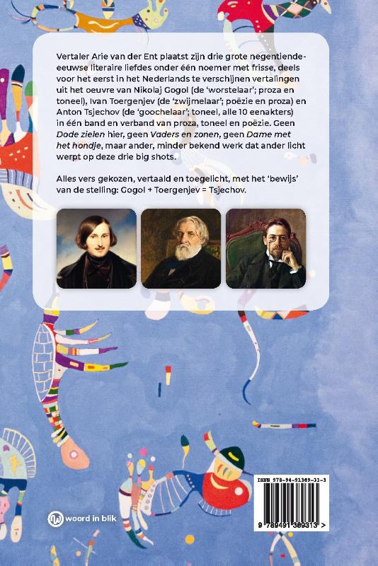 Achterkant van De verzamelaar: Nikolaj Gogol, Ivan Toergenjev, Anton Tsjechov