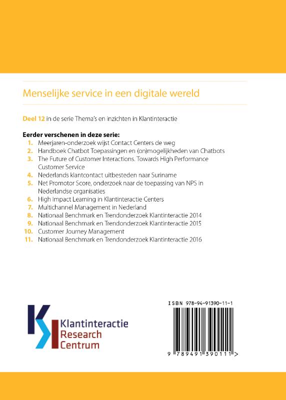 Achterkant van Menselijke service in een digitale wereld