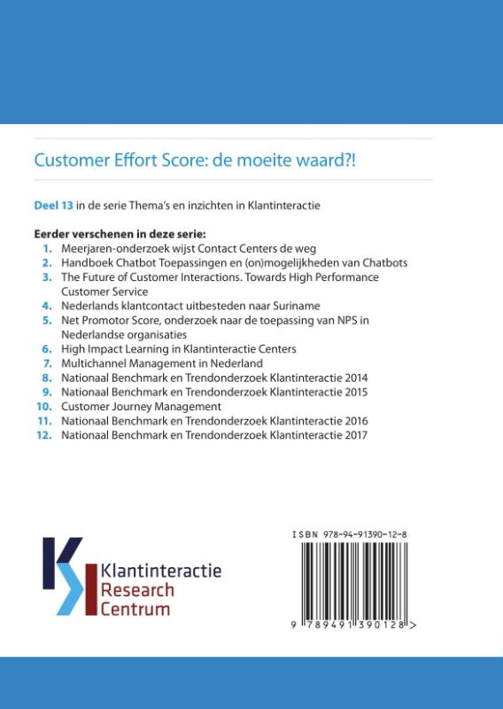 Achterkant van Customer Effort Score