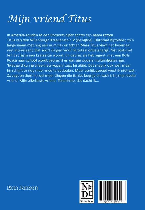 Achterkant van Mijn vriend Titus
