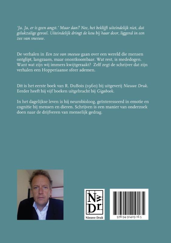 Achterkant van Een zee van sneeuw