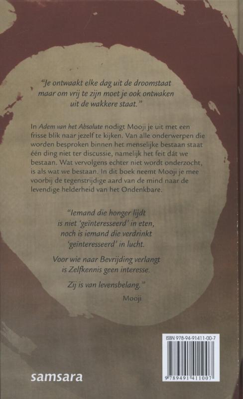 Achterkant van Adem van het absolute