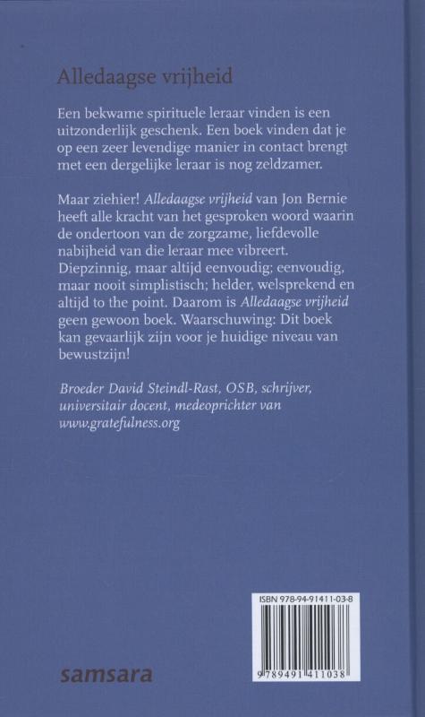 Achterkant van Alledaagse vrijheid