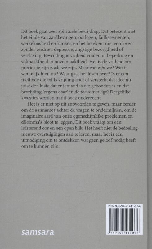 Achterkant van Niets om je aan vast te houden
