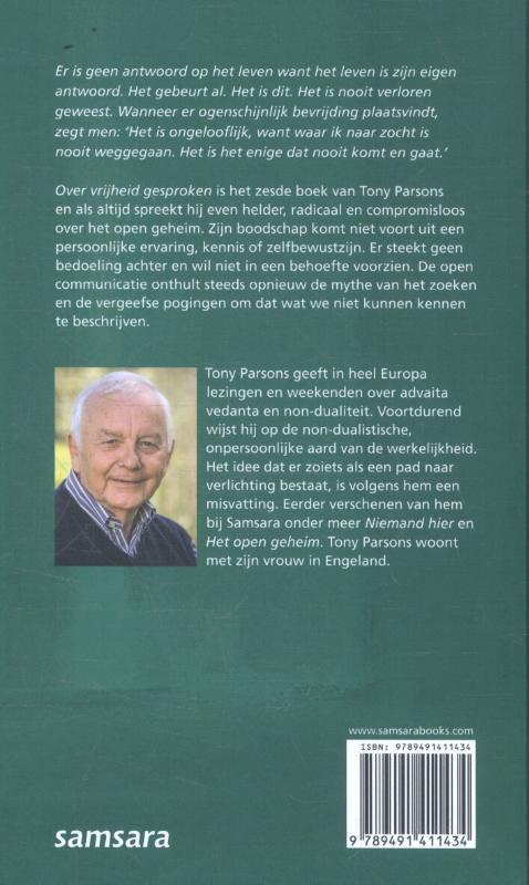 Achterkant van Over vrijheid gesproken