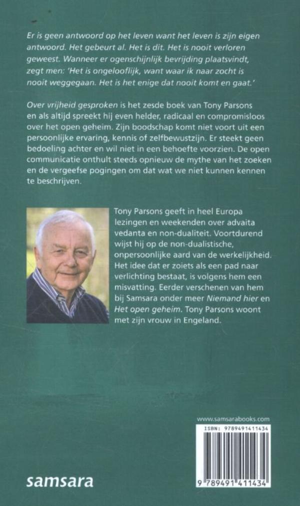 Achterkant van Over vrijheid gesproken