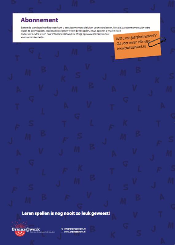 Achterkant van Werkboek 1