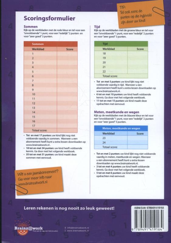 Achterkant van Werkboek 3
