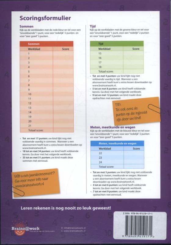 Achterkant van Werkboek 3