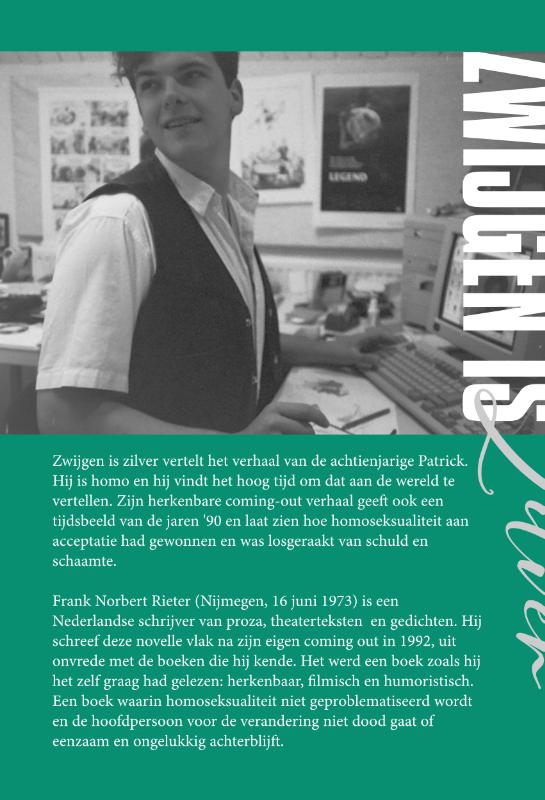 Achterkant van Zwijgen is zilver
