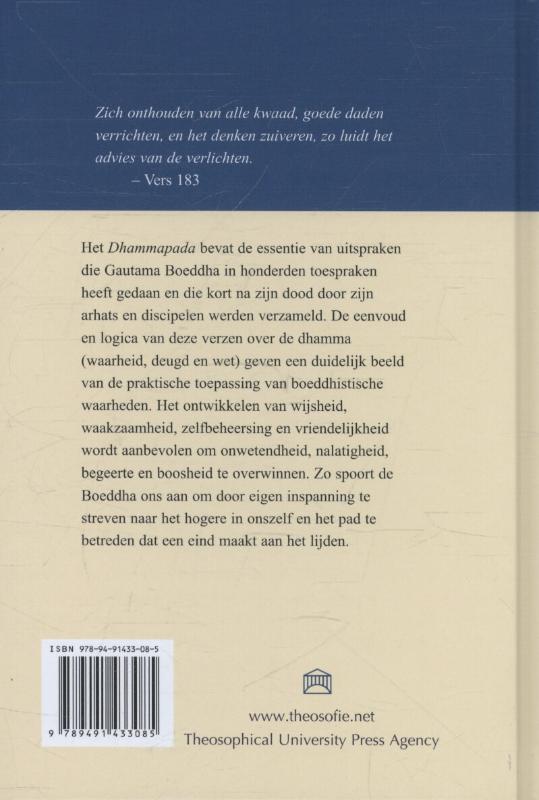 Achterkant van Dhammapada