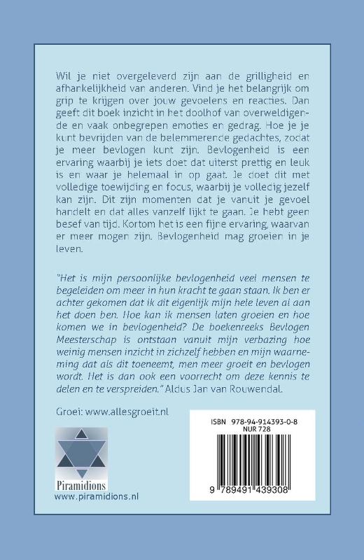 Achterkant van Bevlogen Meesterschap