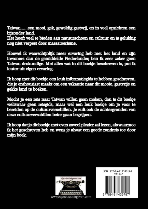 Achterkant van Kijk op Taiwan