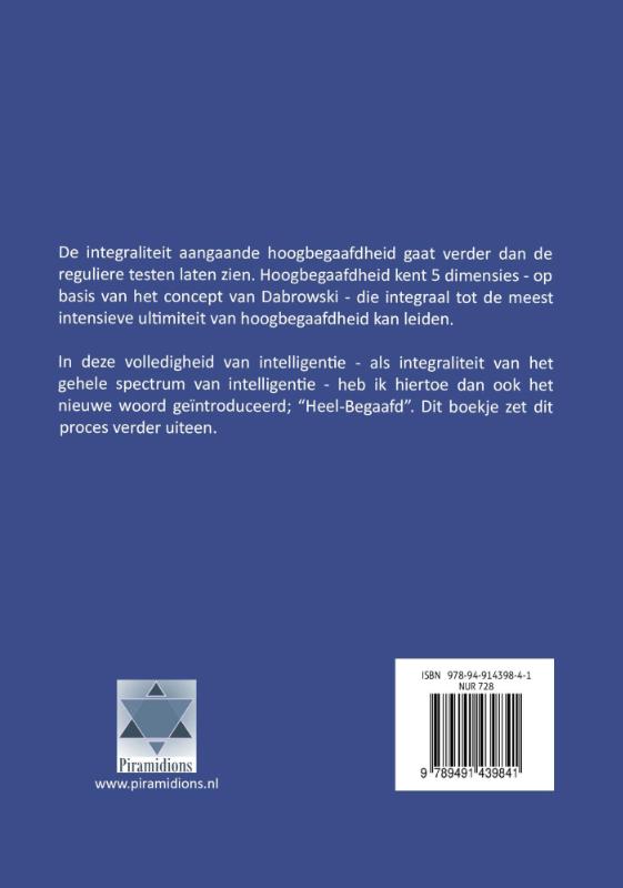 Achterkant van Heel begaafd