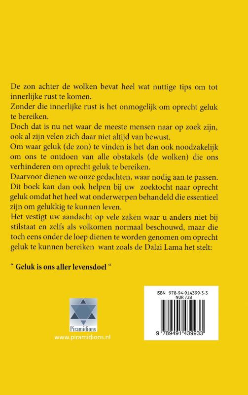 Achterkant van De zon achter de wolken