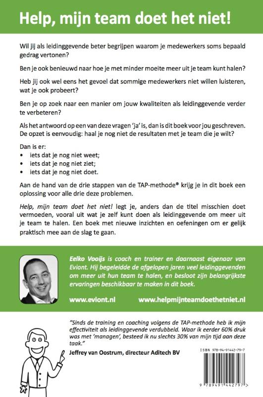 Achterkant van Help, mijn team doet het niet!