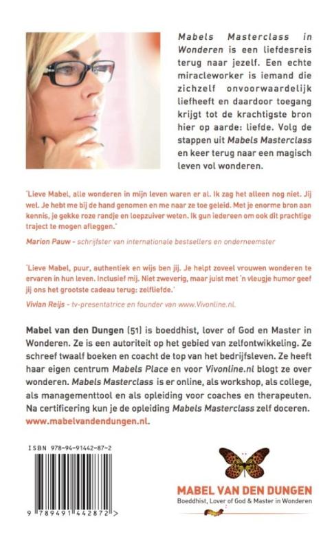 Achterkant van Mabels masterclass in wonderen