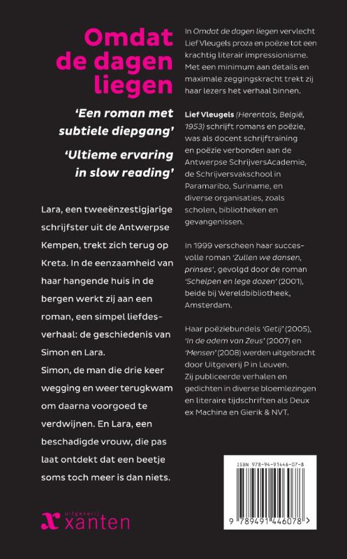 Achterkant van Omdat de dagen liegen