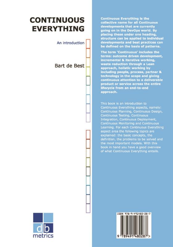 Achterkant van DevOps Continuous Everything an Introduction