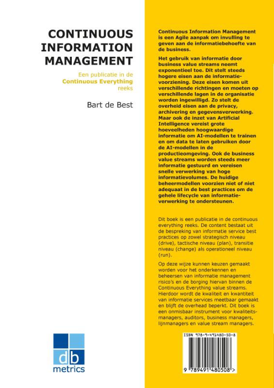 Achterkant van Continuous Information Management