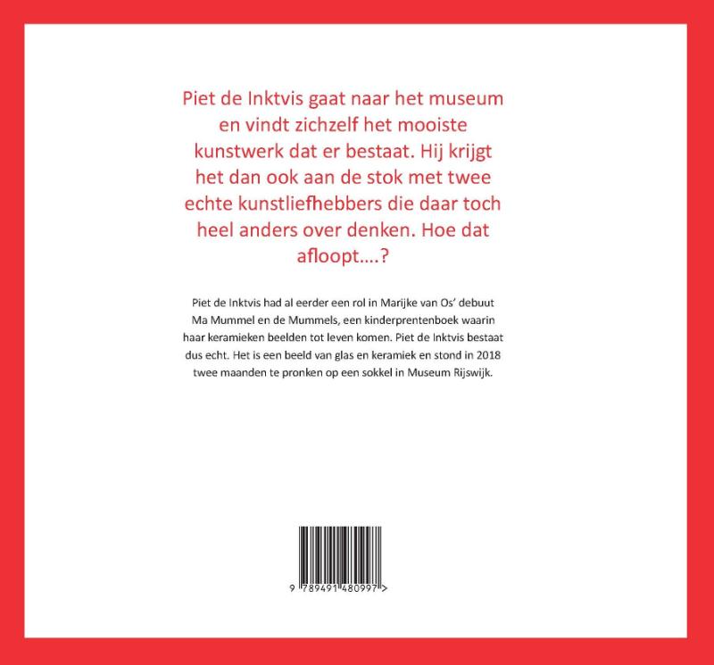 Achterkant van Piet de Inktvis is stout