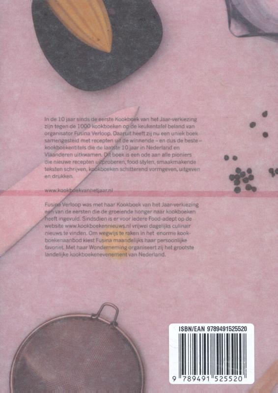 Achterkant van Recepten uit de bekroonde kookboeken van het jaar 2007-2016
