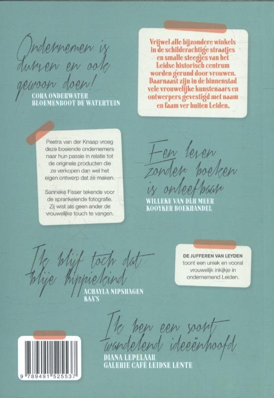 Achterkant van Juffers van leyden