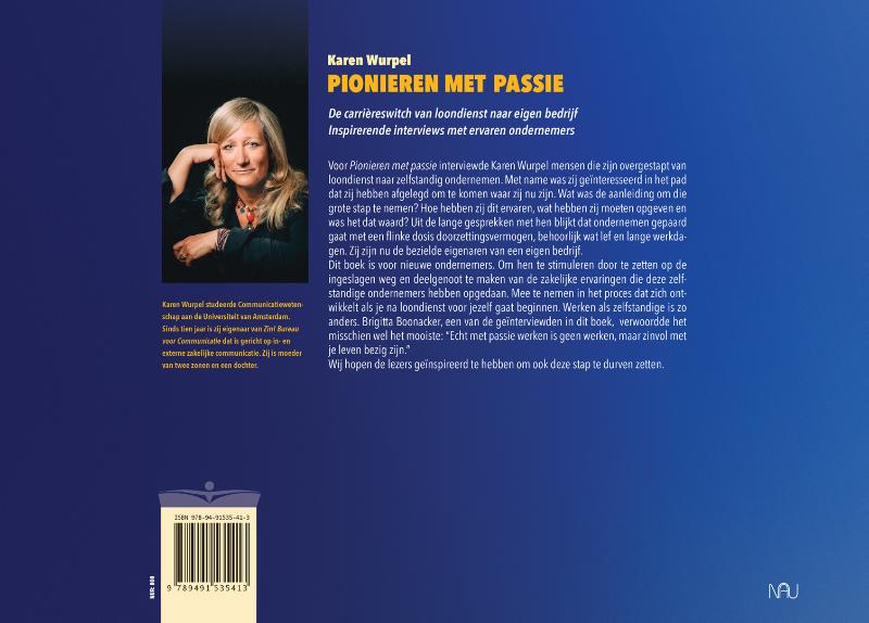 Achterkant van Pionieren met passie