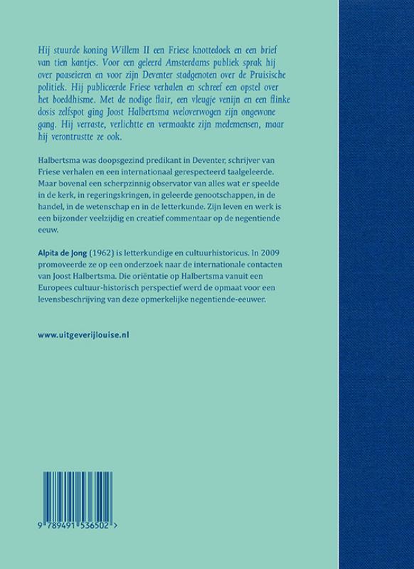 Achterkant van Joost Halbertsma 1789-1869 een biografie