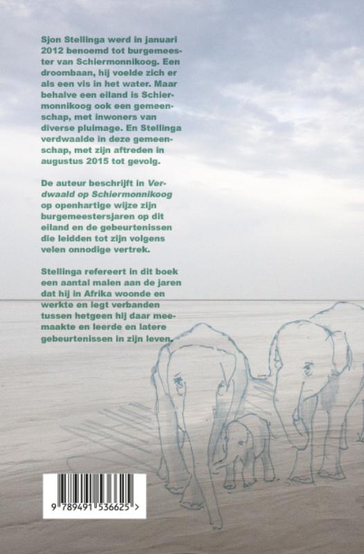 Achterkant van Verdwaald op Schiermonnikoog