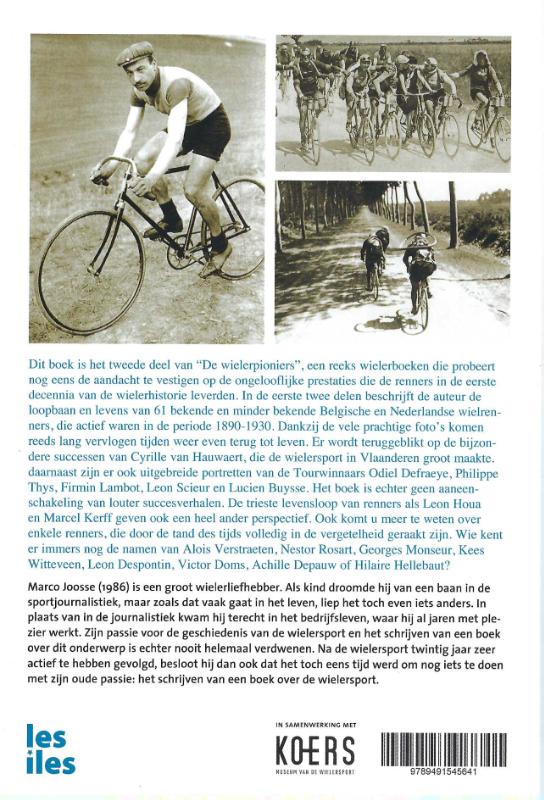 Achterkant van Wielerpioniers van de Lage Landen
